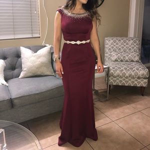 Burgundy formal dress